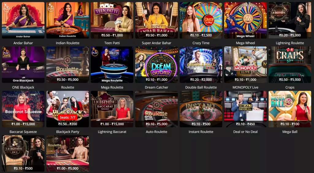 Live casino available on iBet Casino.