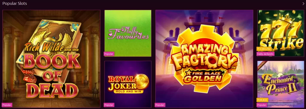 Popular Slots Available In LuckyNiki Site.