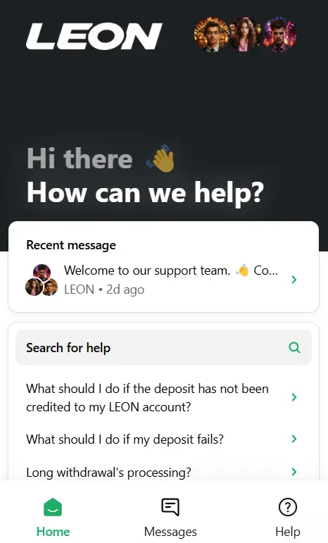 Customer Support On Leonbet