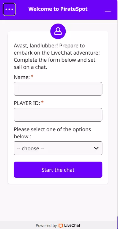 Live Customer Support Available for Players.