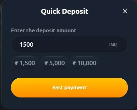 Enter Your Deposit Amount.