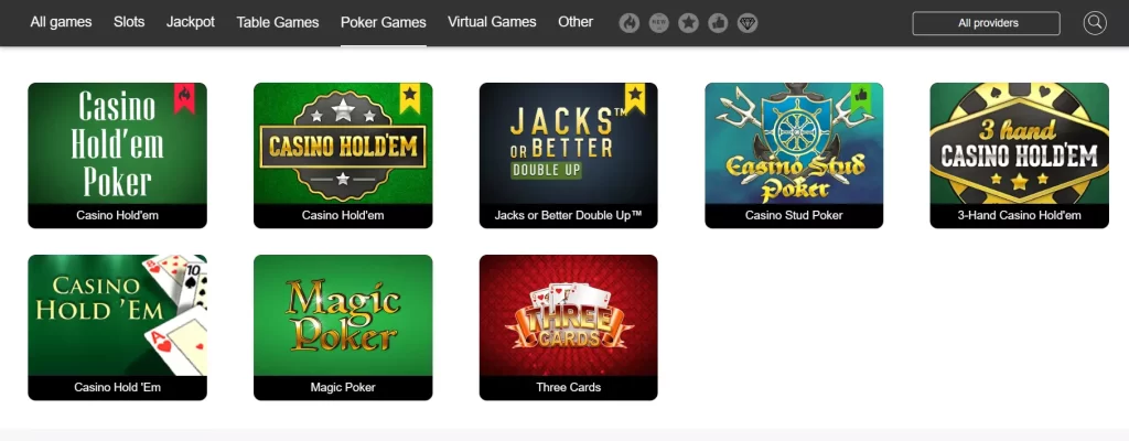 Poker Games Available On Indian PlaySQR Casino.