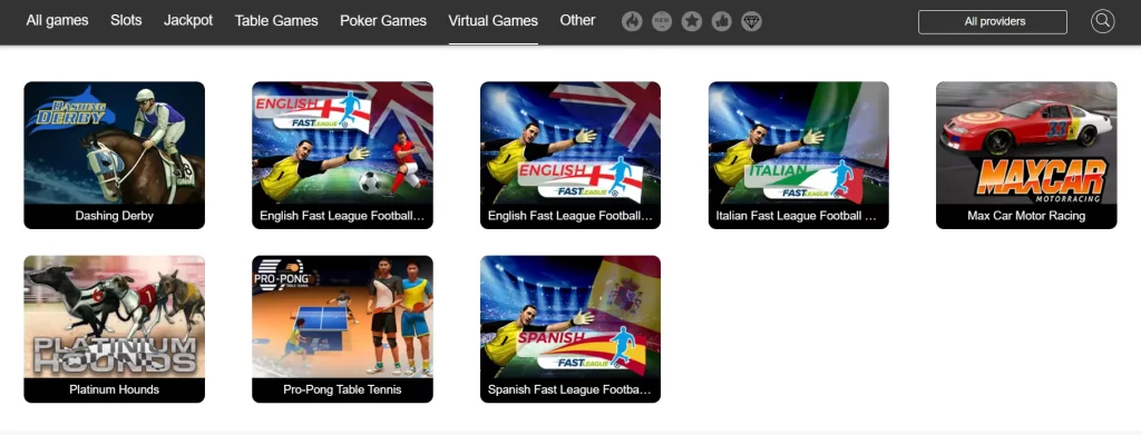 Virtual Games Found On Play SQR Casino.